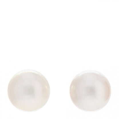 Mikimoto 18K White Gold Akoya Pearl 8mm Stud Earrings 1 of 4
