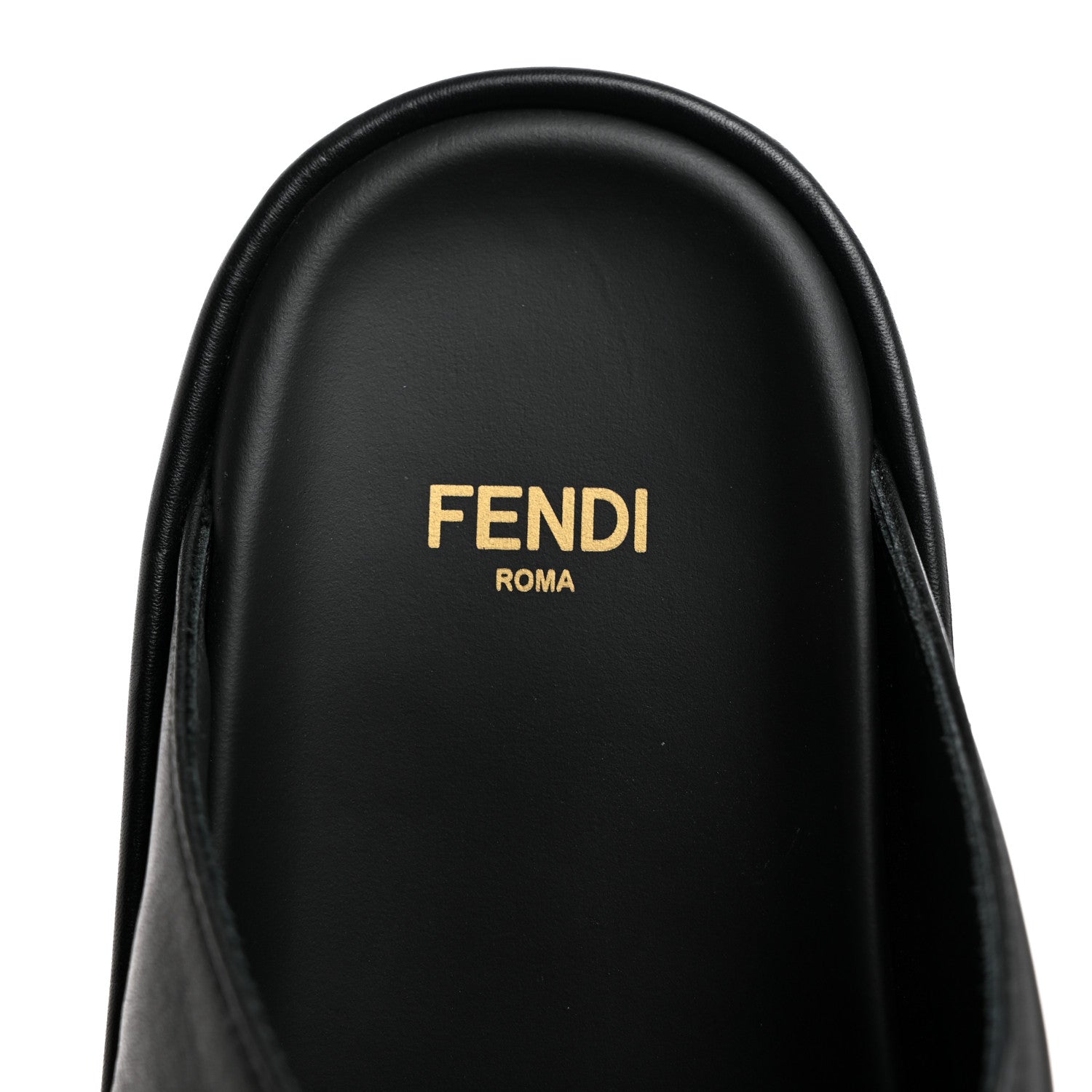 Fendi Vitello Womens Fendigraphy Slide Sandals 35 Black 6 of 10