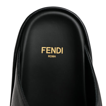 Fendi Vitello Womens Fendigraphy Slide Sandals 35 Black 6 of 10