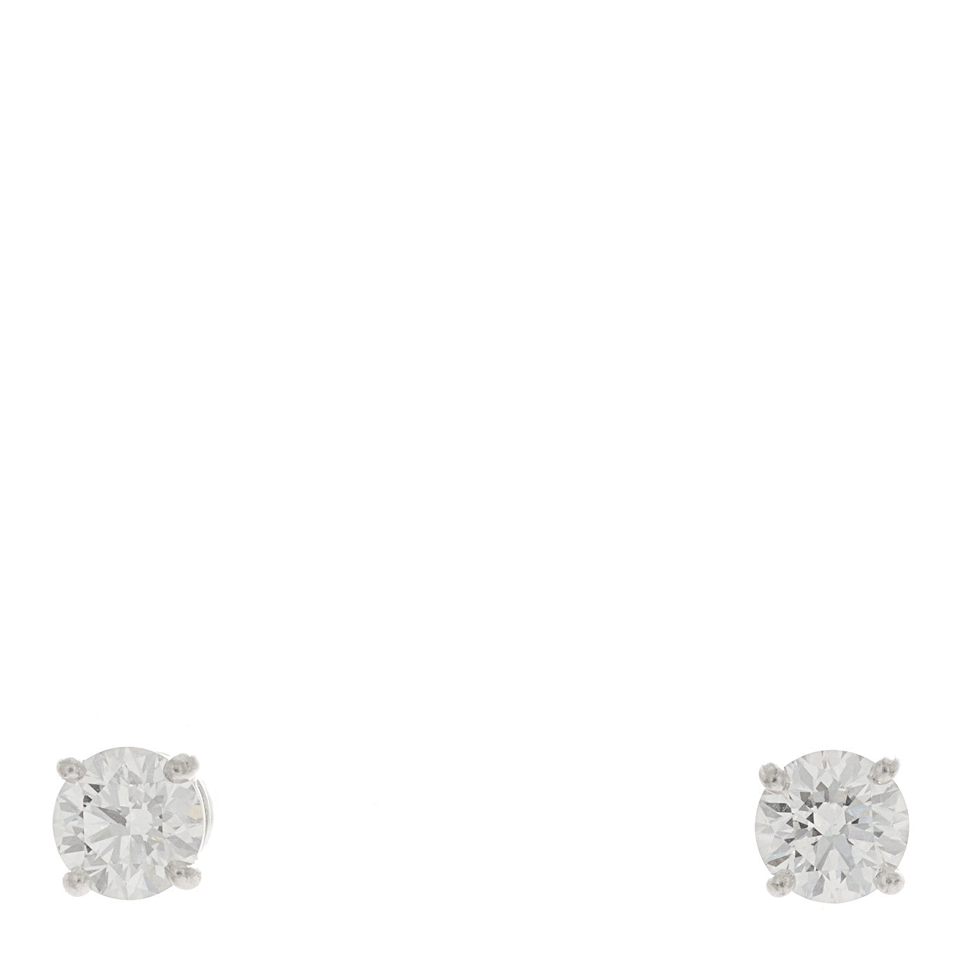 Platinum Diamond .83ctw Solitaire Earrings