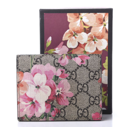 Gucci GG Supreme Monogram Blooms Card Case Beige Multicolor Dry Rose 10 of 12
