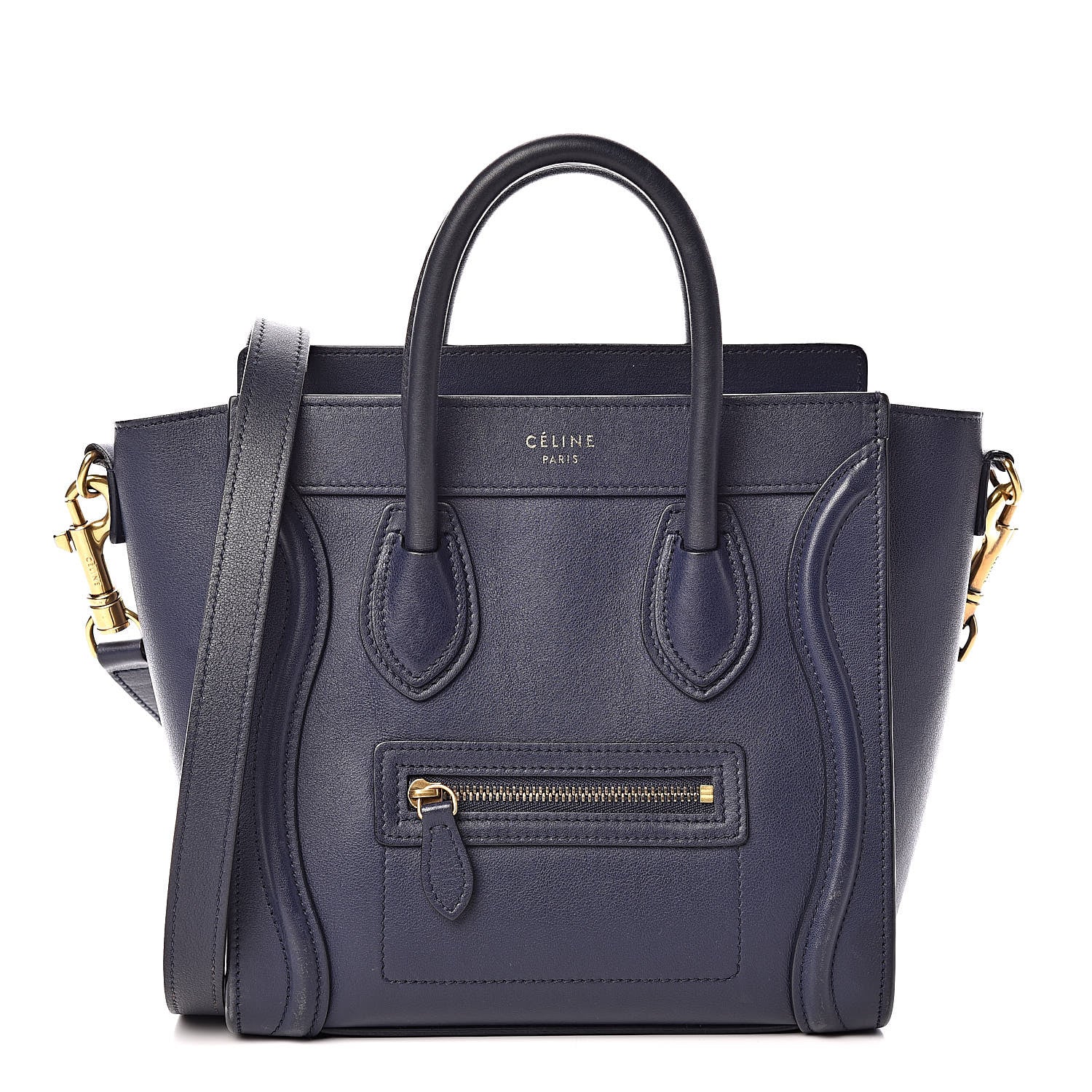 Celine Smooth Calfskin Nano Luggage Ink 1 of 15