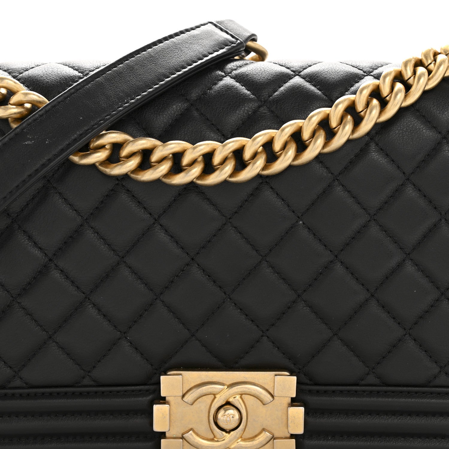 Chanel Calfskin Quilted Medium Boy Flap Black 8 of 13