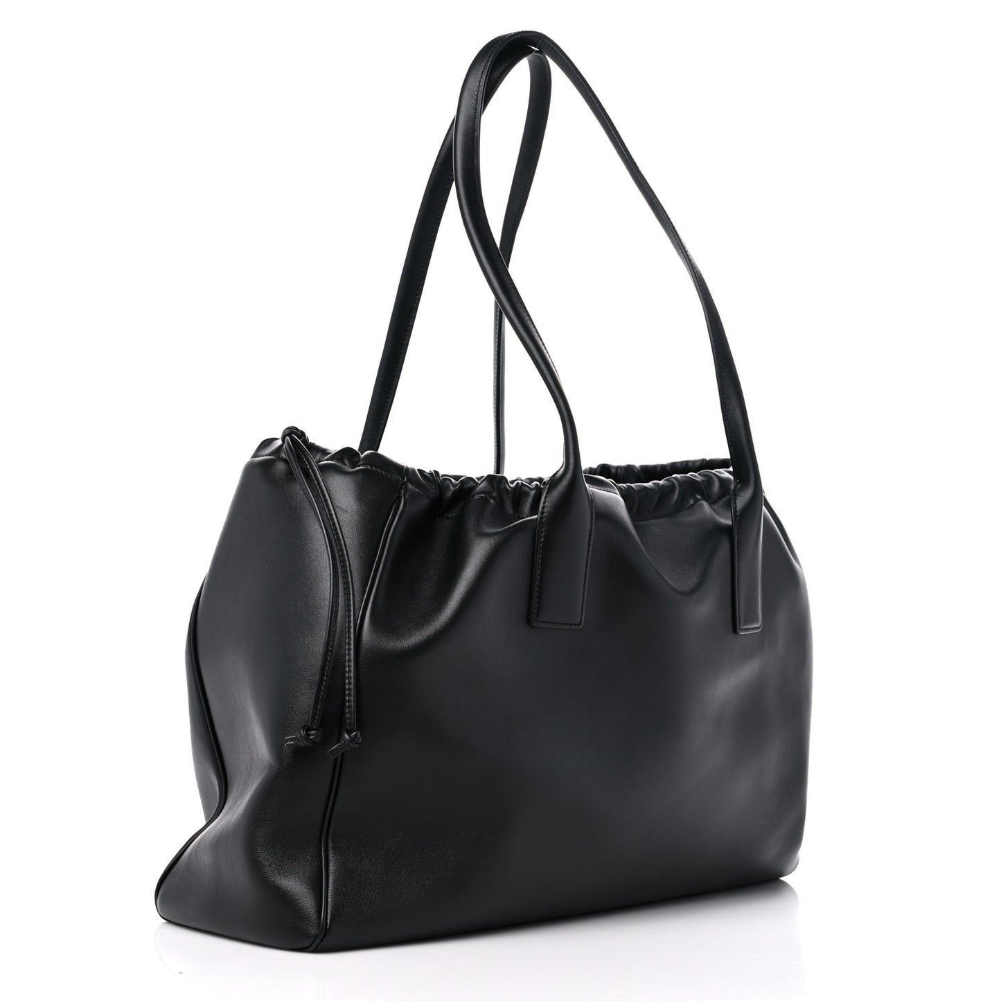 Smooth Calfskin Cuir Triomphe Cabas Drawstring Black