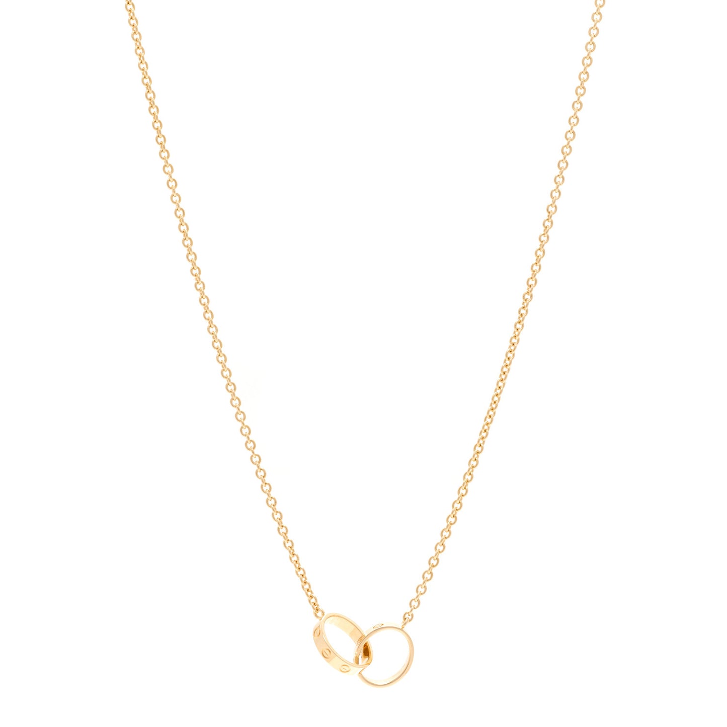 18K Yellow Gold Interlocking LOVE Necklace