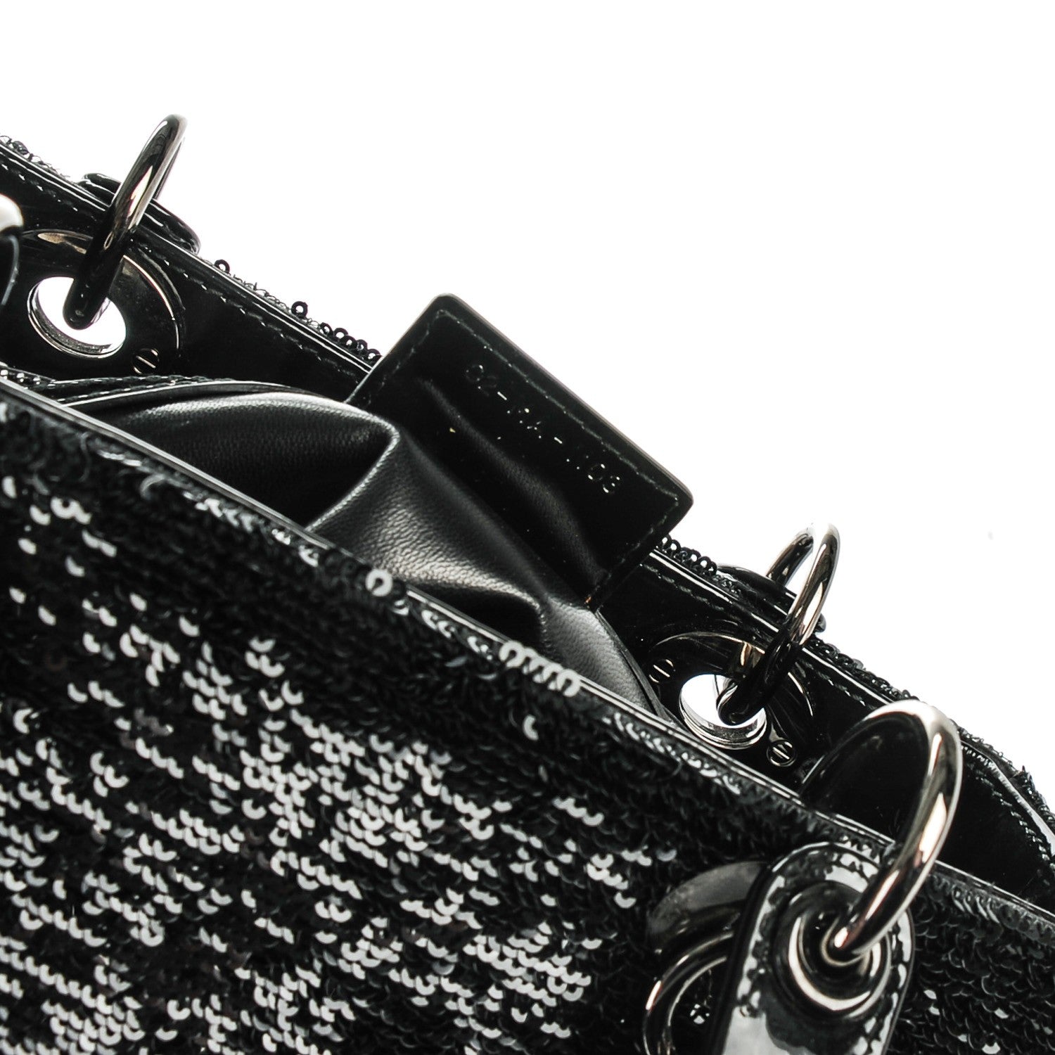 Christian Dior Sequin Medium Lady Dior Black 7 of 7