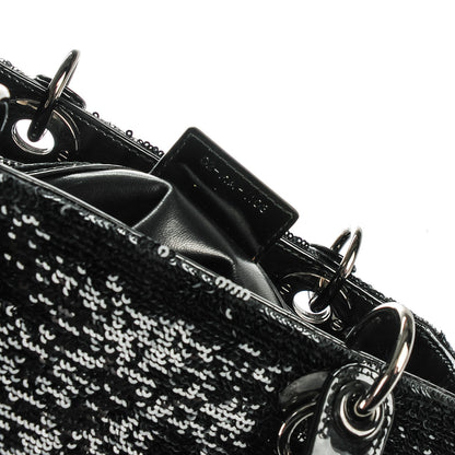 Christian Dior Sequin Medium Lady Dior Black 7 of 7