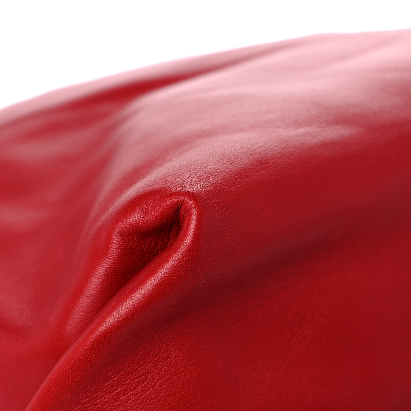 Lambskin Teddy Drawstring Bag Eros Red
