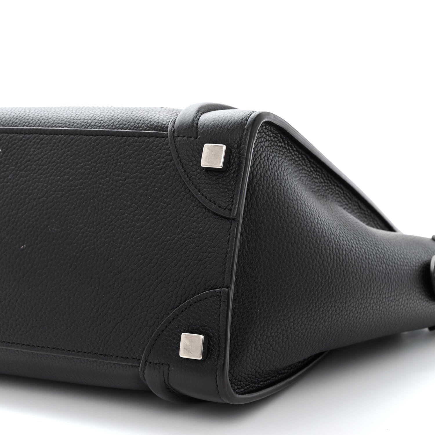 Celine Drummed Calfskin Micro Luggage Black 10 of 11