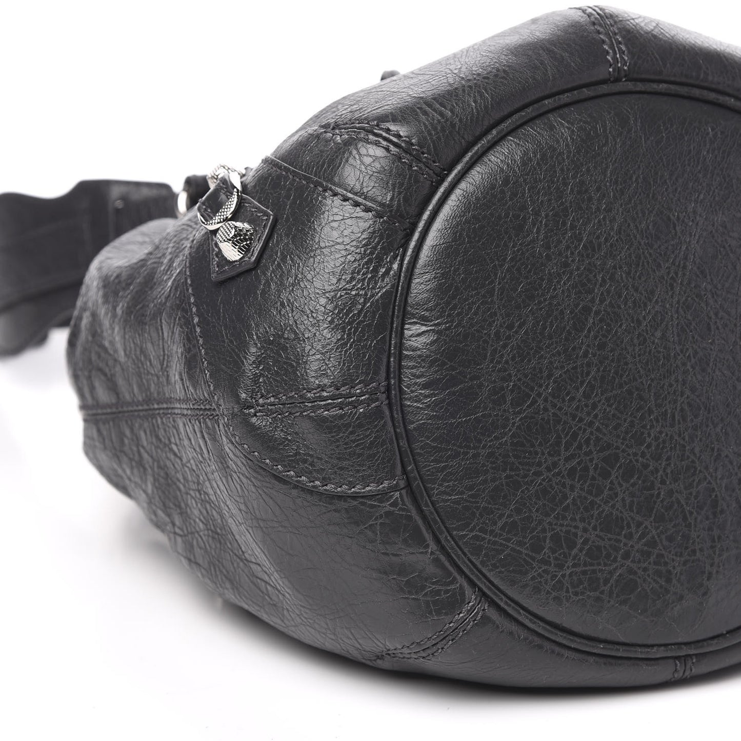 Agneau Giant 12 Silver Hardware Mini Pompon Gris Fossile