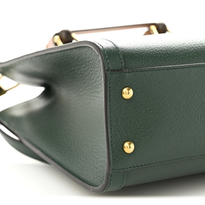 Gucci Wonka Grain Calfskin Small Diana Tote Bag Vintage Green Powder Pink 8 of 9