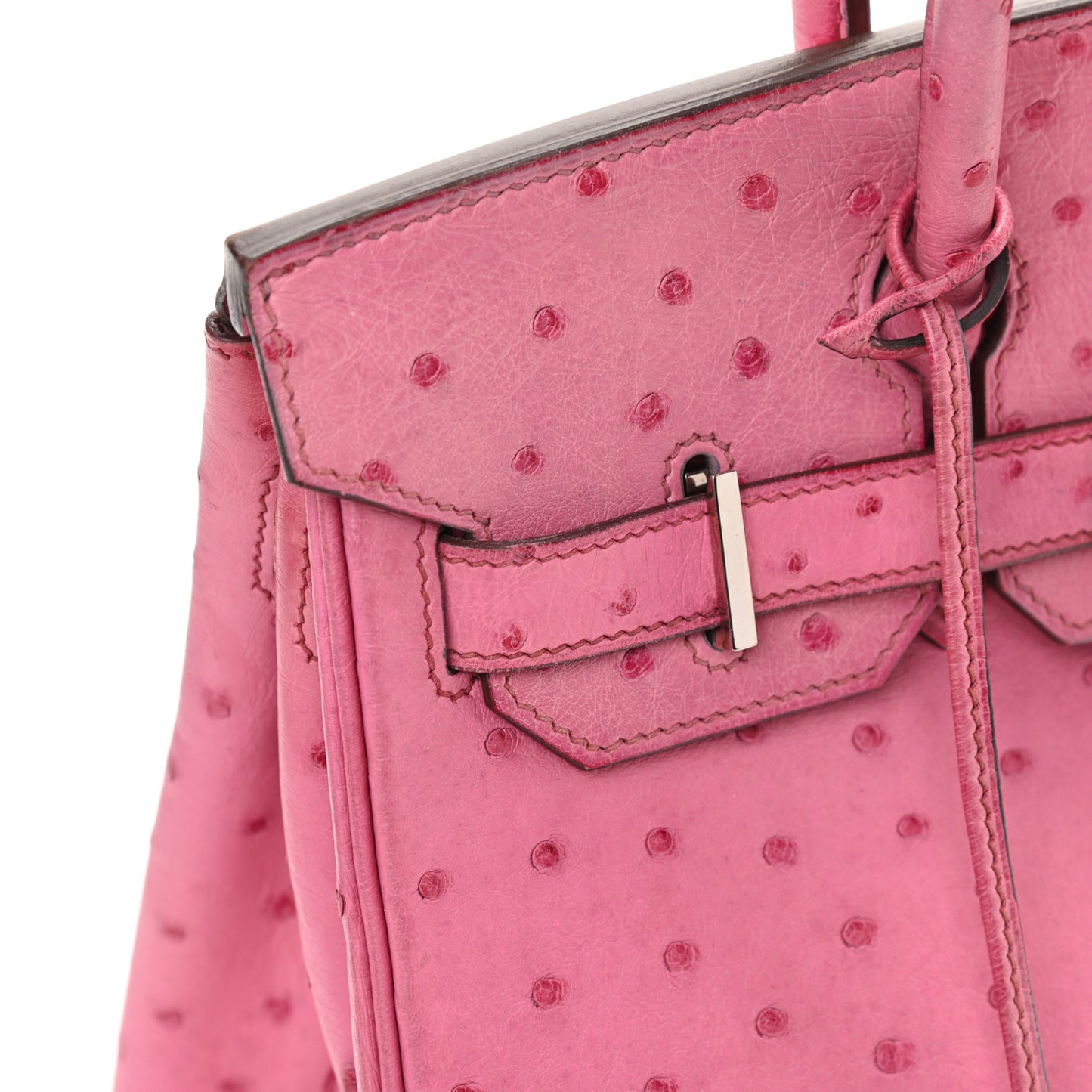Ostrich Birkin 30 Fuchsia