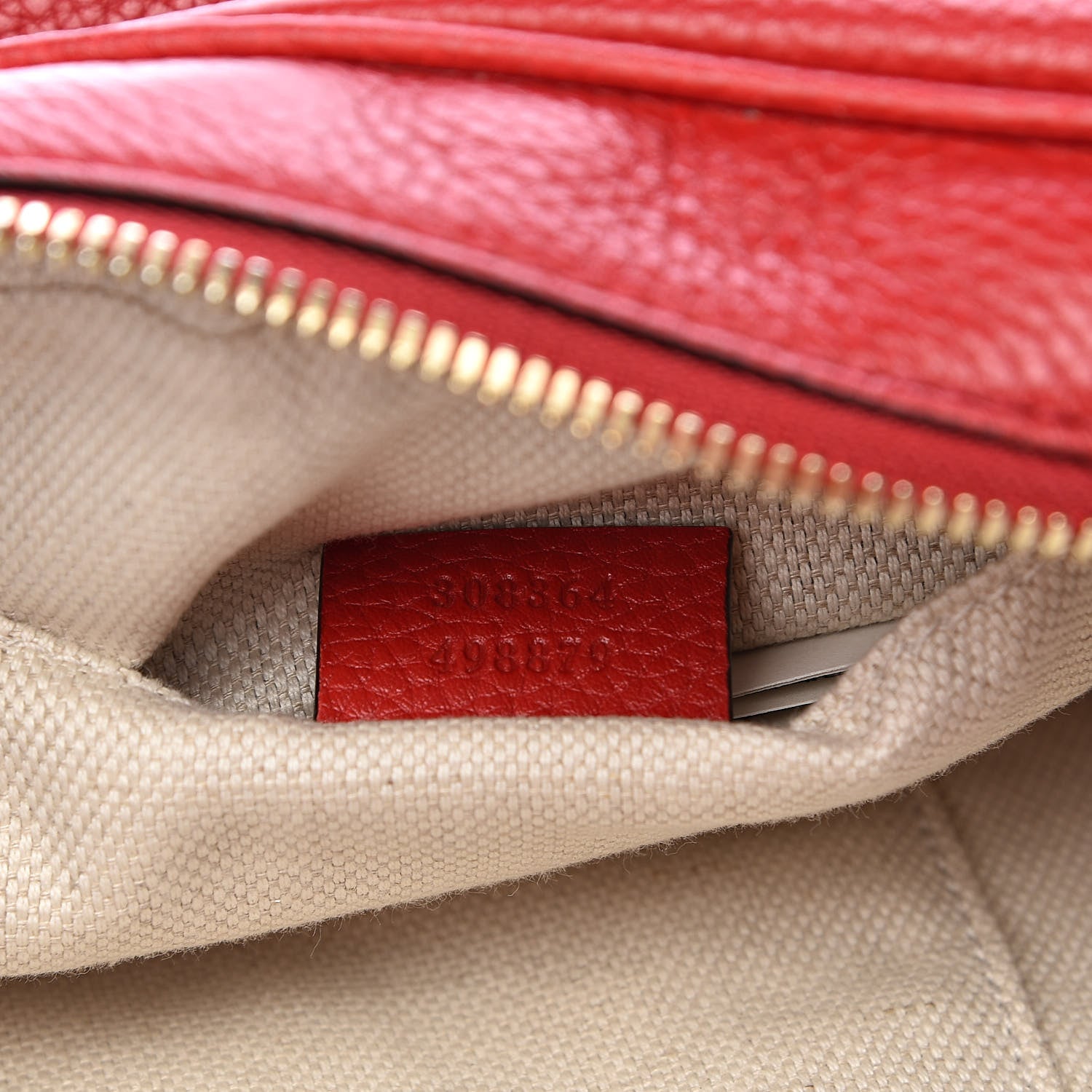 Gucci Pebbled Calfskin Small Soho Disco Bag Tabasco Red 7 of 10