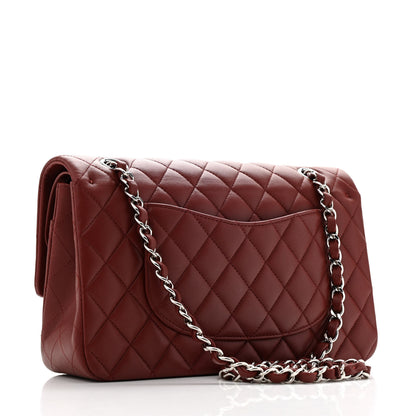 Chanel Lambskin Quilted Medium Double Flap Burgundy 3 of 13