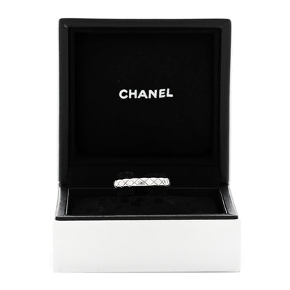 Chanel 18K White Gold Mini Coco Crush Ring 52 6 5 of 5