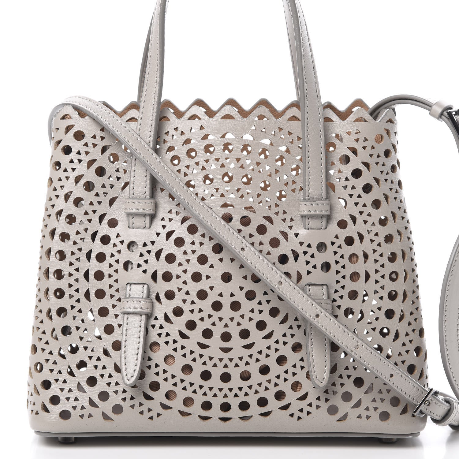 Alaia Calfskin Vienne Mina 25 Bag Perle 7 of 9