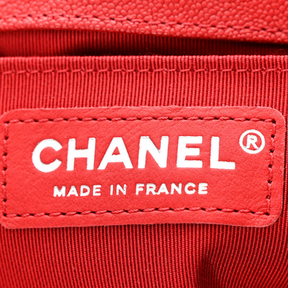 Chanel Caviar Quilted Medium Boy Flap Red 6 of 15