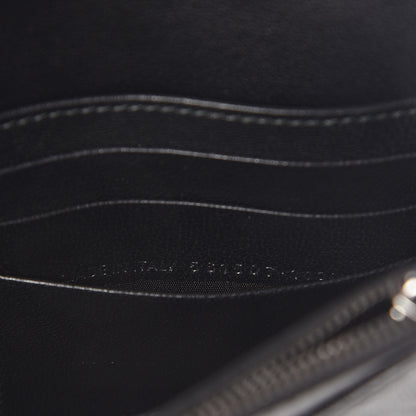 Balenciaga Shiny Goatskin Logo Embossed Monochrome BB Wallet On Chain Black 7 of 9