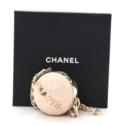 Chanel Lambskin Quilted Sphere Mini Bag Charm Beige 5 of 5