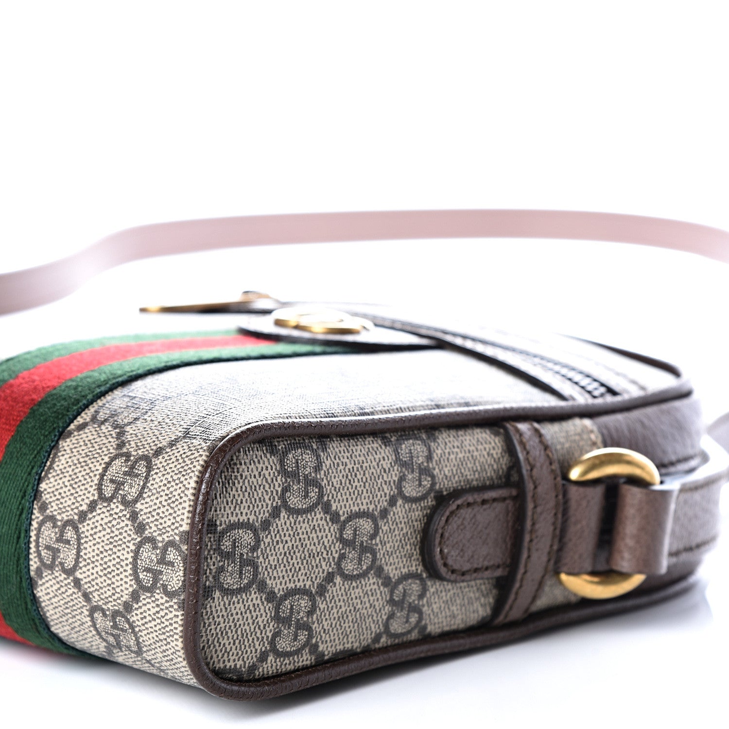 Gucci GG Supreme Monogram Web Mini Ophidia Messenger Brown 9 of 10