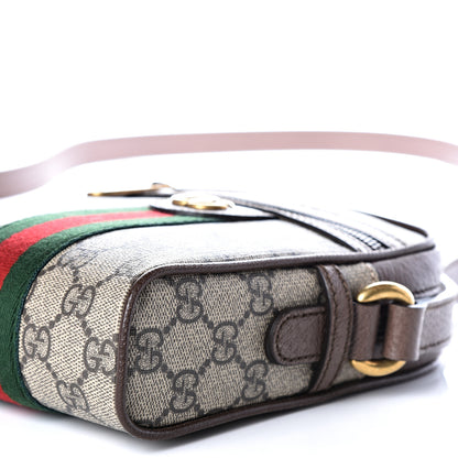 Gucci GG Supreme Monogram Web Mini Ophidia Messenger Brown 9 of 10