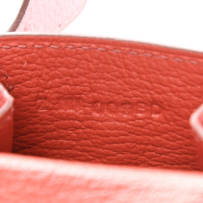 Hermes Tadelakt Chevre Mysore Kelly Quelle Idole Bag Charm Rose Sakura Sanguine Nata Sesame 6 of 7