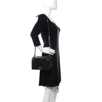 Chanel Patent Calfskin Quilted Medium Boy Flap Black 2 of 10