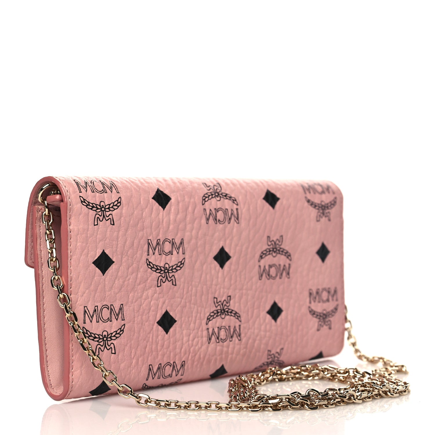 MCM Visetos Large Patricia Wallet On Chain Soft Pink 3 of 11