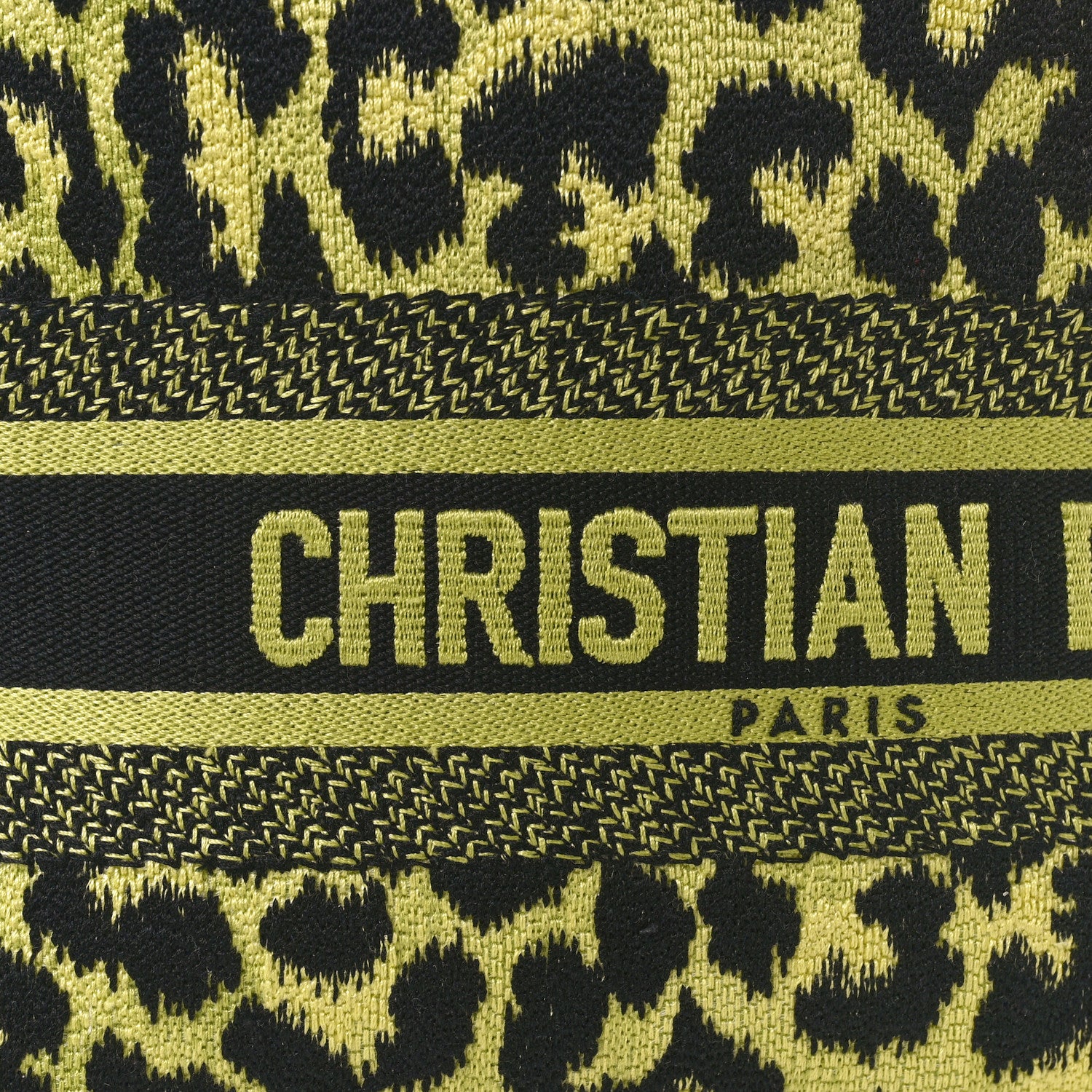Christian Dior Canvas Mizza Embroidered Medium Lady D-Lite Lime Pop 9 of 9