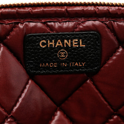 Chanel Caviar Quilted Long Cosmetic Case Black 7 of 7