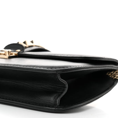 Valentino Garavani Vitello Medium Glam Lock Rockstud Flap Black 9 of 9