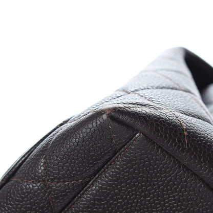 Chanel Caviar Quilted Jumbo Kelly Flap Dark Brown 8 of 13