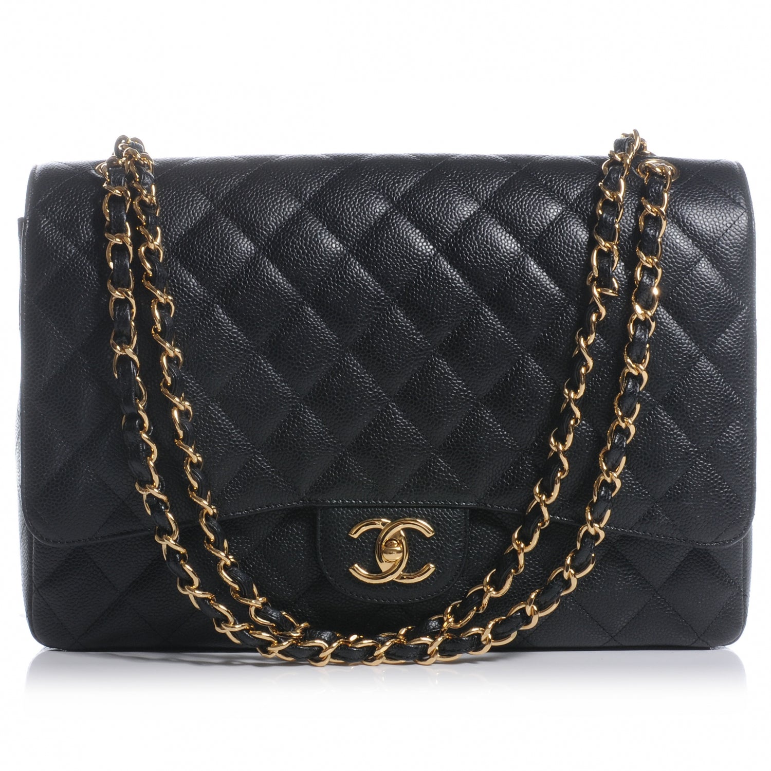 Chanel Caviar Quilted Maxi Double Flap Black 1 of 8