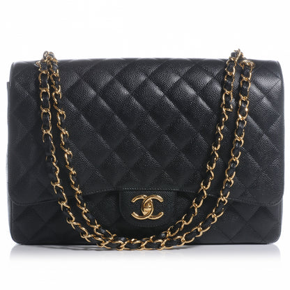 Chanel Caviar Quilted Maxi Double Flap Black 1 of 8