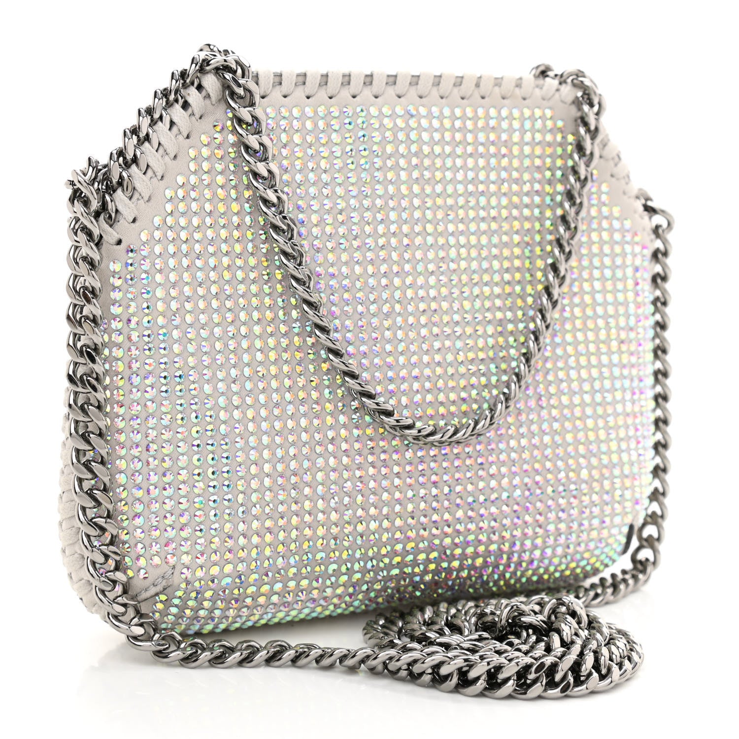 Stella McCartney Crystal Mini Allover Hotfix Shoulder Bag Iridescent 3 of 8