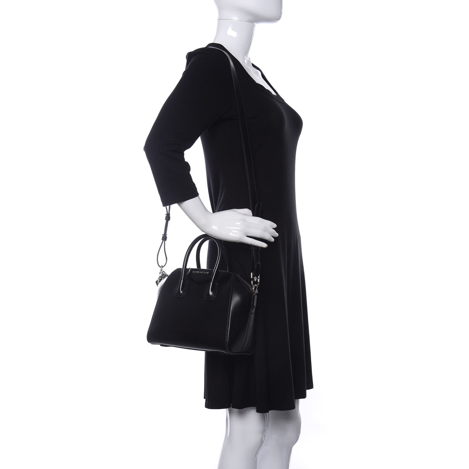 Givenchy Shiny Lord Calfskin Mini Antigona Black 2 of 14