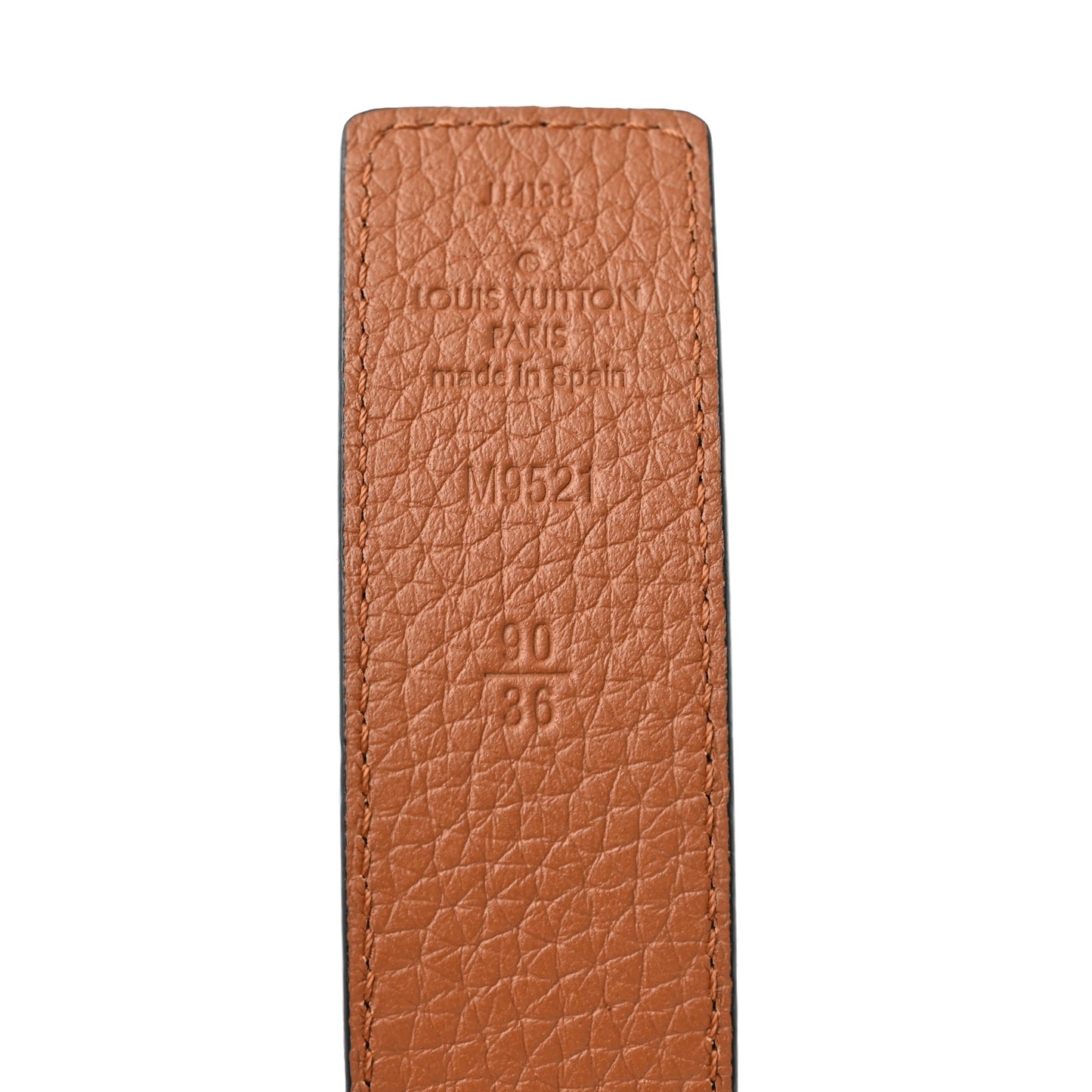 Taurillon Calfskin 30mm LV Initiales Reversible Belt 90 36 Black