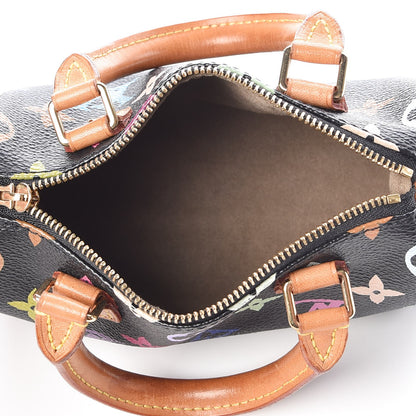 Louis Vuitton Monogram Multicolor Mini Sac HL Speedy Black 5 of 6