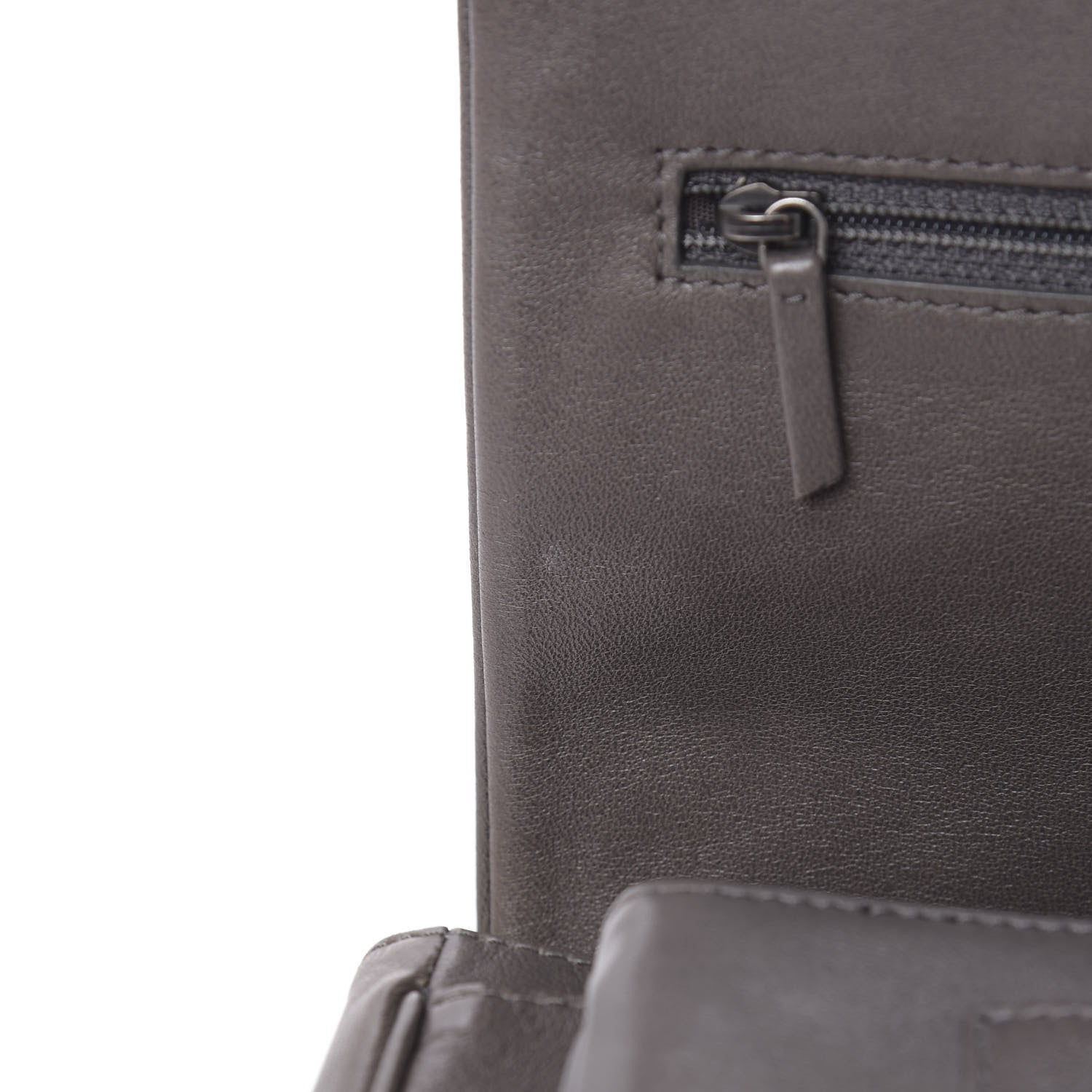 Chanel Calfskin Diamond Stitched Flap Grey 10 of 11