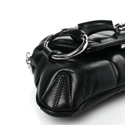 Gucci Nappa Vertical Matelasse Small Maxi Horsebit Chain Shoulder Bag Black 7 of 8