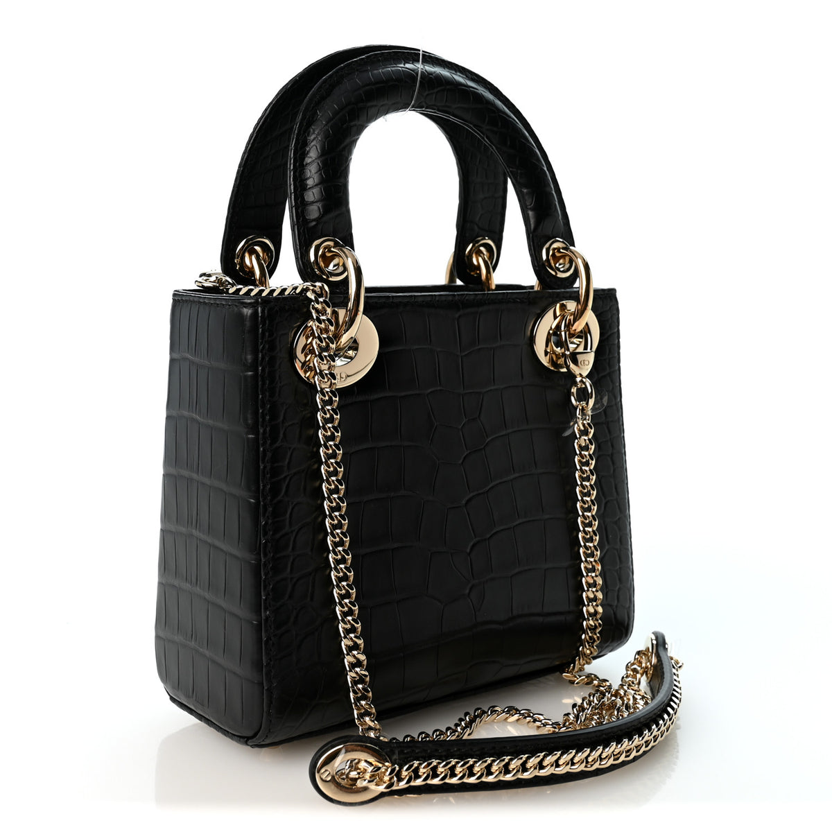 Christian Dior Alligator Mini Lady Dior Black 2 of 8