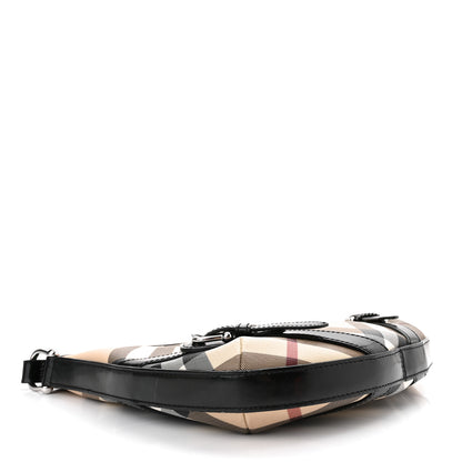 Burberry Supernova Check Buckle Hobo Black 4 of 12