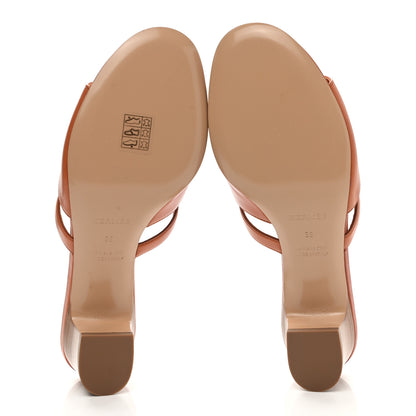 Hermes Goatskin Candy Sandals 39 Marron Glaise 5 of 9