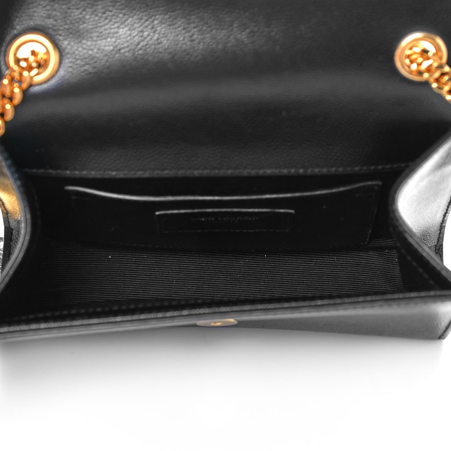 Saint Laurent Grain De Poudre Small Monogram Kate Satchel Black 5 of 9