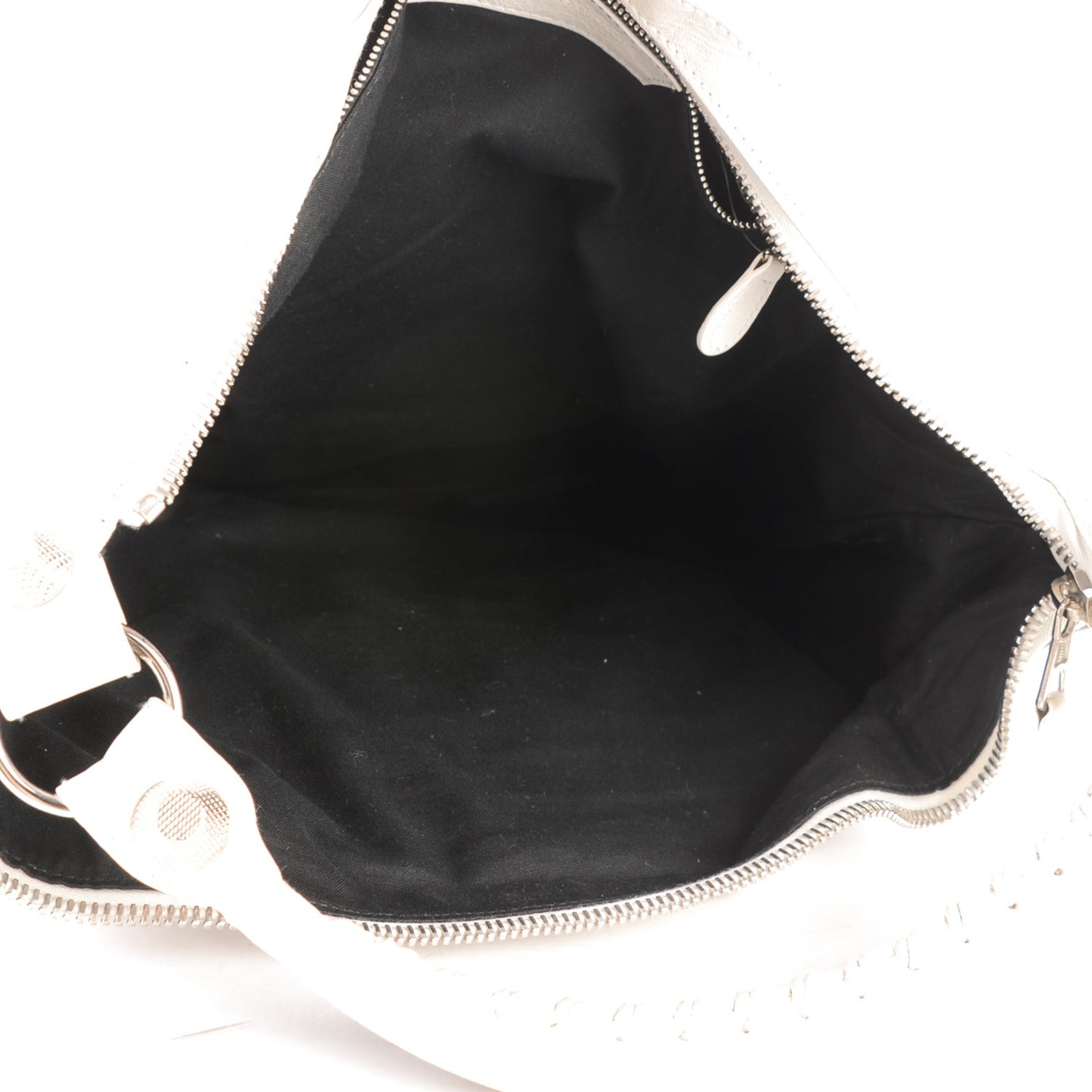 Agneau Giant 21 Silver Hardware Day Hobo White