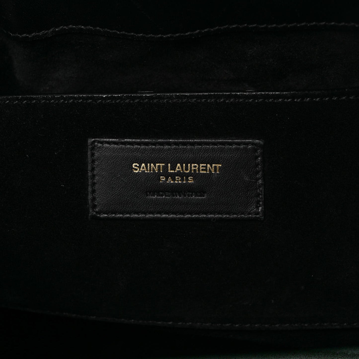 Calfskin Large Emmanuelle Bucket Bag Black