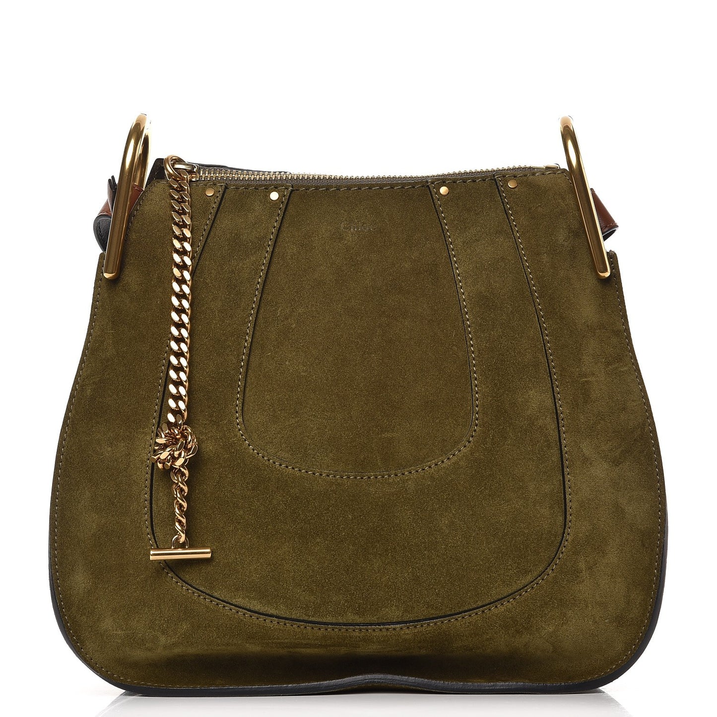 Calfskin Suede Small Hayley Hobo Eucalyptus