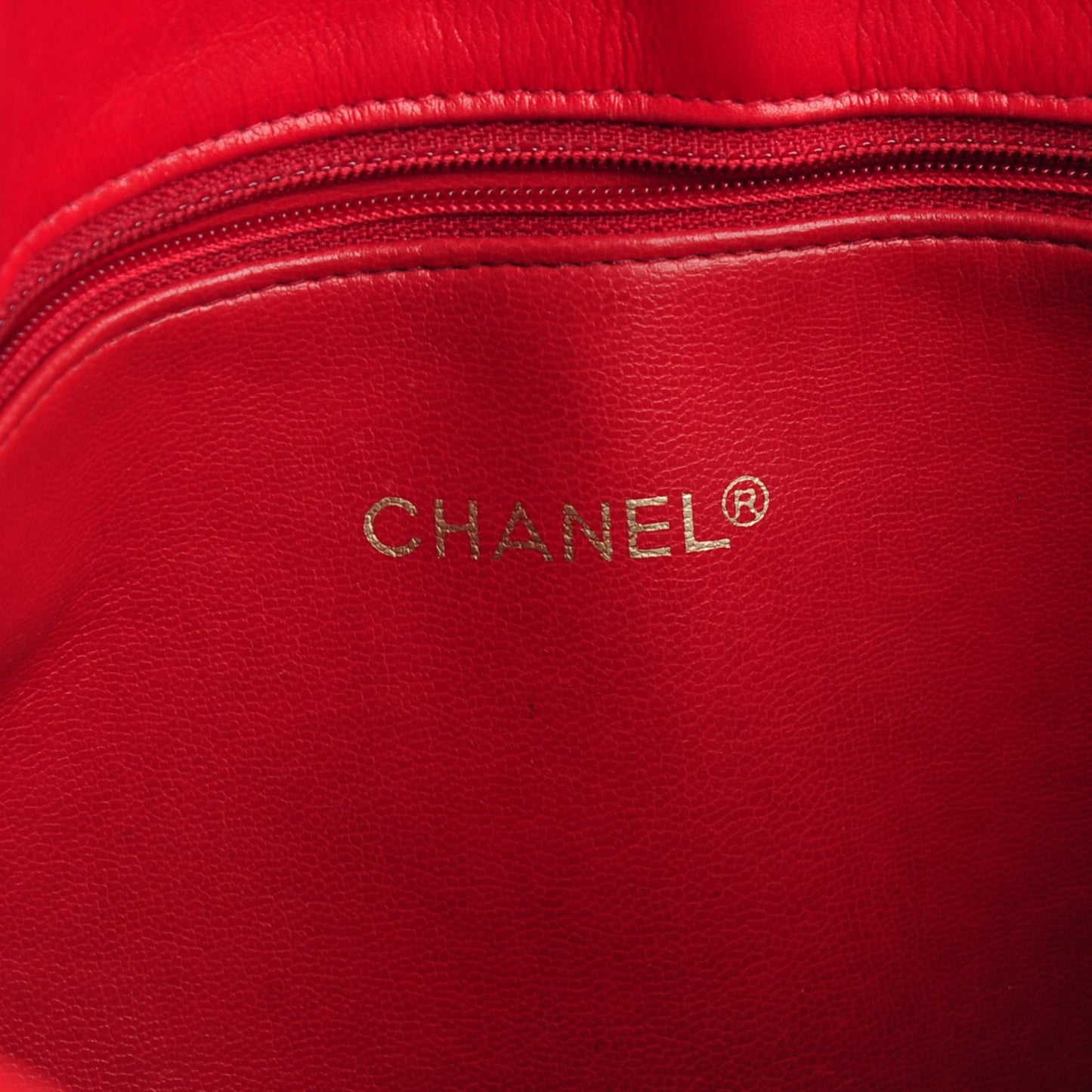 Lambskin Quilted Tote Red
