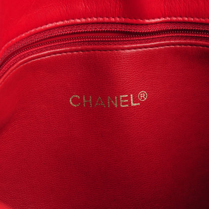 Chanel Lambskin Quilted Tote Red 6 of 8
