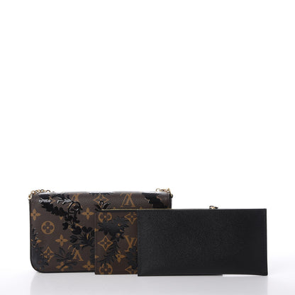 Louis Vuitton Monogram Blossom Pochette Felicie Chain Wallet Black 6 of 14